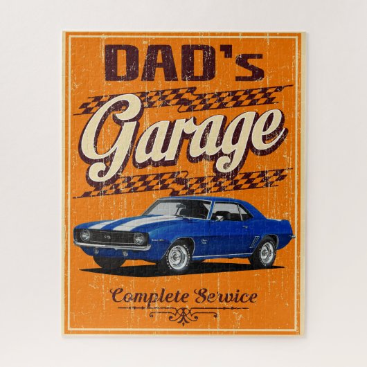Orange Dad's Garage Camaro ジグソーパズル (縦)