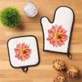 Orange Dahlia 鍋つかみ&鍋敷きセット (トップダウン)