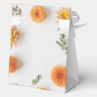 Orange Dahlia Wedding Favor Boxes フェイバーボックス