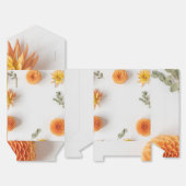 Orange Dahlia Wedding Favor Boxes フェイバーボックス (見開き)