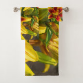 Orange Daylily Art、カナダ写真 バスタオルセット (インサイチュ)