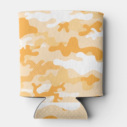 Orange Deser Camouflage Pattern Beverage Insulator 缶クーラー (裏面)