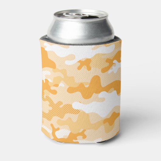 Orange Deser Camouflage Pattern Beverage Insulator 缶クーラー (缶裏面)