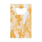 Orange Desert Camouflage Polka Dot Pattern クレジットカード栓抜き (裏面)