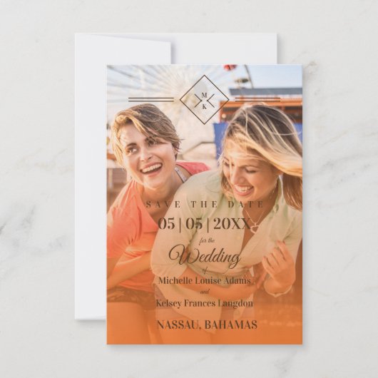 Orange Destination Wedding Gay Lesbian Wedding (正面)