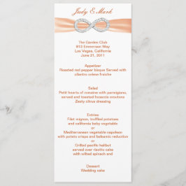 Orange Diamond Infinityの結婚メニューカード メニュー