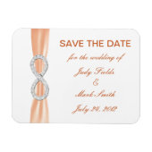 Orange Diamond Infinity Save The Date Magnet マグネット (横)