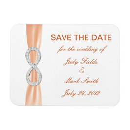 Orange Diamond Infinity Save The Date Magnet マグネット