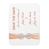 Orange Diamond Infinity Save The Date Magnet マグネット (縦)