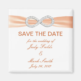 Orange Diamond Infinity Save The Date Magnet マグネット