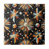 Orange Diamond Mid Century Modern  タイル (正面)