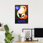 ORANGE DISTIL酒広告馬烏山アールデコ ポスター (ホームオフィス)