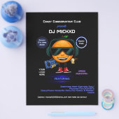 Orange DJ Music and Dance Gig Flyer チラシ (シングル)