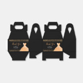 Orange Dress Faux Glitter Sweet 16 Birthday フェイバーボックス (折り畳みなし)