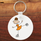 Orange Dress Figure Skater Tshirts and Gifts キーホルダー (正面)
