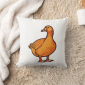 Orange Duck – Cute and Playful Animal クッション (ブランケット)