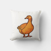Orange Duck – Cute and Playful Animal クッション (正面)