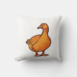Orange Duck – Cute and Playful Animal クッション