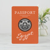 Orange Egypt Passport Wedding Save the Date セーブザデート (スタンド正面)