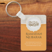 Orange Eid Mubarak キーホルダー (正面)