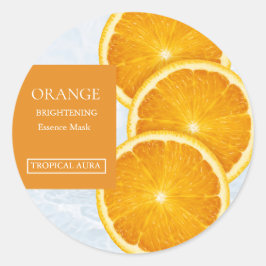 Orange Facial Mask Label ラウンドシール