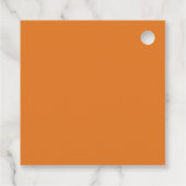 Orange Fall Autumn A Little Pumpkin Baby Shower  フェイバータグ (裏面)