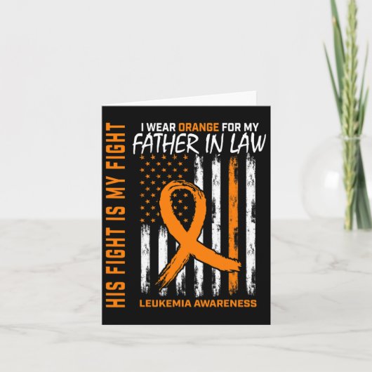 Orange Father In Law白血病がん認識度Ame カード (正面)