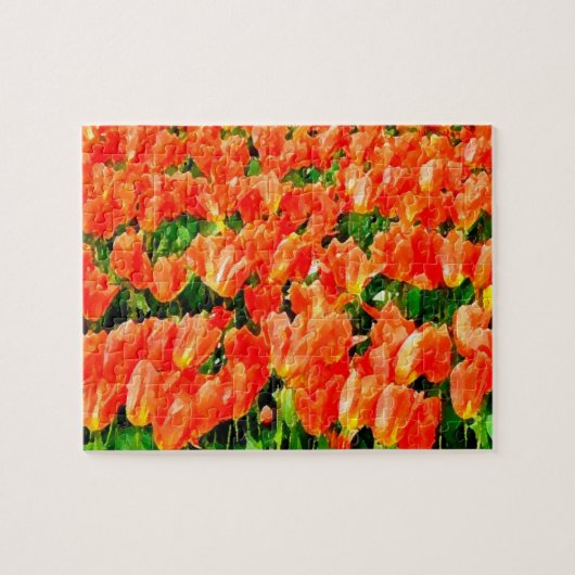 Orange field of tulips ジグソーパズル (横)