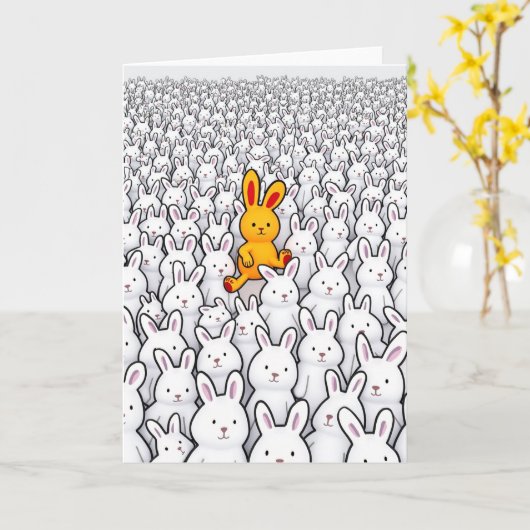 Orange Figure Pattern Card カード (黄色い花)