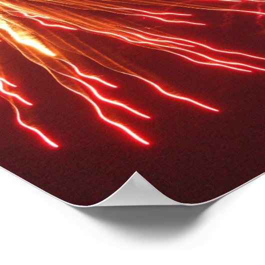 Orange Fireworkポスター ポスター (角)