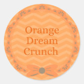 ORANGE Flavor 'Orange Dream Crunch' Sticker ラウンドシール (正面)