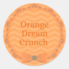 ORANGE Flavor 'Orange Dream Crunch' Sticker ラウンドシール
