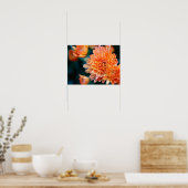 orange floral ポスター (キッチン)