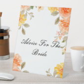 ORANGE FLORAL BOTANICAL ADVICE FOR THE BRIDE SIGN 台座サイン (インサイチュ)