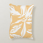 Orange Floral seamless pattern with striped backgr アクセントクッション (裏面(縦))