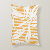 Orange Floral seamless pattern with striped backgr アクセントクッション (正面(垂直))