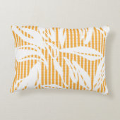 Orange Floral seamless pattern with striped backgr アクセントクッション (裏面)