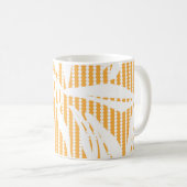 Orange Floral seamless pattern with striped backgr コーヒーマグカップ (正面右)