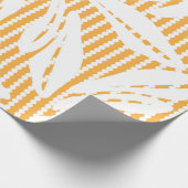 Orange Floral seamless pattern with striped backgr ラッピングペーパー (角)