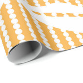 Orange Floral seamless pattern with striped backgr ラッピングペーパー (ロールコーナー)