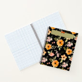 Orange Floral Watercolor Notebook Cover  ノートブック (内部)