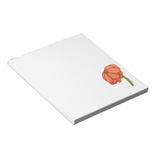 Orange Flower ノートパッド (アングル)