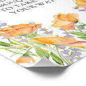 Orange Flower Bar Sign ポスター (角)