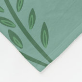 Orange Flower Border Pattern フリースブランケット (角)