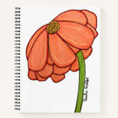 Orange Flower Notebook ノートブック (正面)