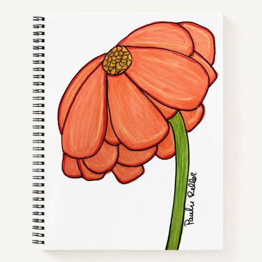 Orange Flower Notebook ノートブック (正面)
