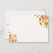 Orange Flower-Themed Spring Bridal Shower サンキューカード (裏面)