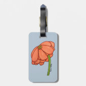 Orange Flower with Blue background ラゲッジタグ (裏面縦)