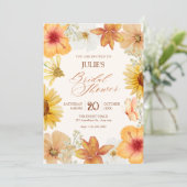 Orange flowers bridal shower 招待状 (スタンド正面)