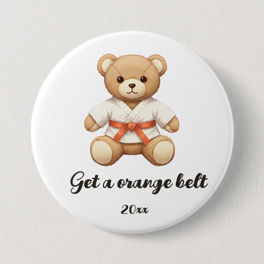 【ORANGE】For all judo lovers, young and old. 缶バッジ (正面)